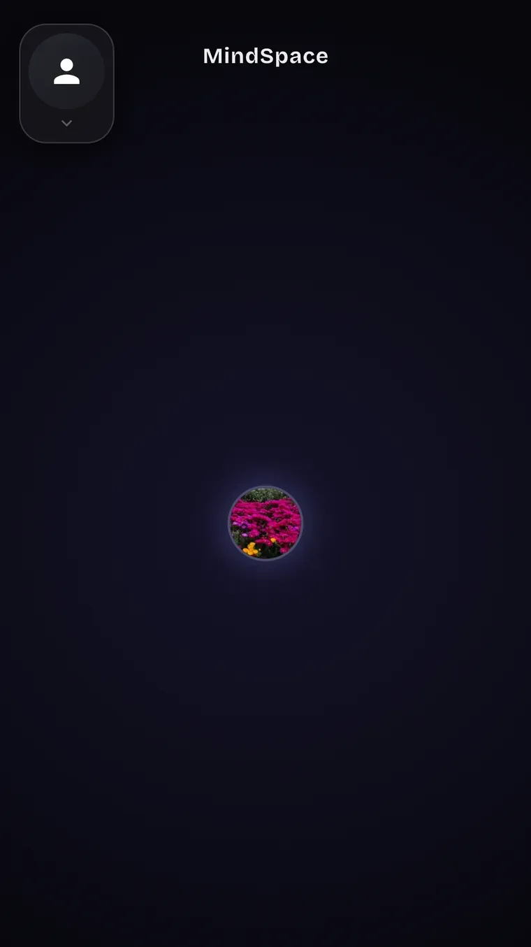 MindSpace, memories as linked nodes on a dark field.